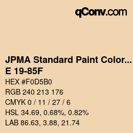 Color code: JPMA Standard Paint Colors - E 19-85F | qconv.com