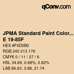 Farbcode: JPMA Standard Paint Colors - E 19-85F | qconv.com