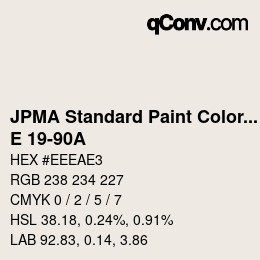 Code couleur: JPMA Standard Paint Colors - E 19-90A | qconv.com