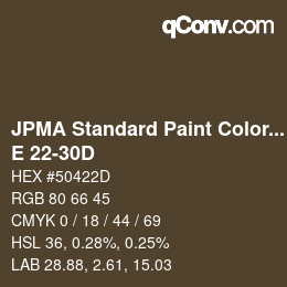 Color code: JPMA Standard Paint Colors - E 22-30D | qconv.com