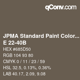 Color code: JPMA Standard Paint Colors - E 22-40B | qconv.com