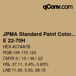 Color code: JPMA Standard Paint Colors - E 22-70H | qconv.com