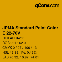 Color code: JPMA Standard Paint Colors - E 22-70V | qconv.com