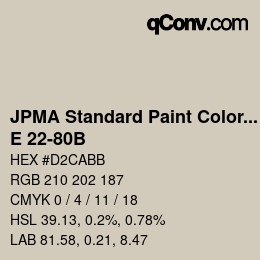 Code couleur: JPMA Standard Paint Colors - E 22-80B | qconv.com
