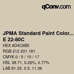 Color code: JPMA Standard Paint Colors - E 22-80C | qconv.com