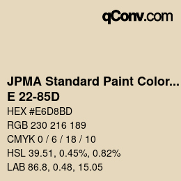 Color code: JPMA Standard Paint Colors - E 22-85D | qconv.com