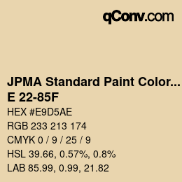 Code couleur: JPMA Standard Paint Colors - E 22-85F | qconv.com