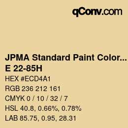 Color code: JPMA Standard Paint Colors - E 22-85H | qconv.com