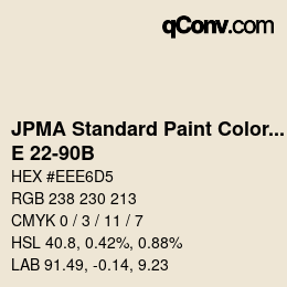 Code couleur: JPMA Standard Paint Colors - E 22-90B | qconv.com