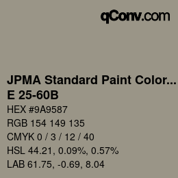 Code couleur: JPMA Standard Paint Colors - E 25-60B | qconv.com