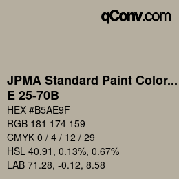 Code couleur: JPMA Standard Paint Colors - E 25-70B | qconv.com