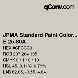 Code couleur: JPMA Standard Paint Colors - E 25-80A | qconv.com