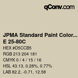 カラーコード: JPMA Standard Paint Colors - E 25-80C | qconv.com