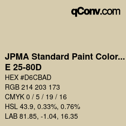 Color code: JPMA Standard Paint Colors - E 25-80D | qconv.com