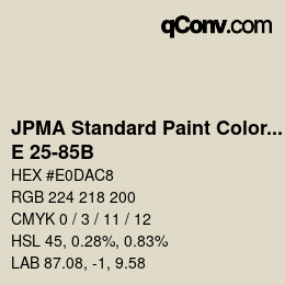 Code couleur: JPMA Standard Paint Colors - E 25-85B | qconv.com