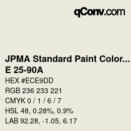 Code couleur: JPMA Standard Paint Colors - E 25-90A | qconv.com