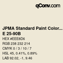 Code couleur: JPMA Standard Paint Colors - E 25-90B | qconv.com