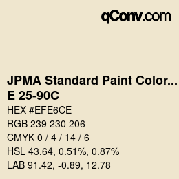 カラーコード: JPMA Standard Paint Colors - E 25-90C | qconv.com