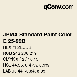 Code couleur: JPMA Standard Paint Colors - E 25-92B | qconv.com