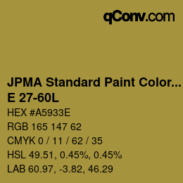 Color code: JPMA Standard Paint Colors - E 27-60L | qconv.com