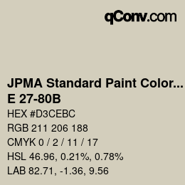 Code couleur: JPMA Standard Paint Colors - E 27-80B | qconv.com