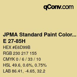 Color code: JPMA Standard Paint Colors - E 27-85H | qconv.com