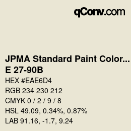 Code couleur: JPMA Standard Paint Colors - E 27-90B | qconv.com