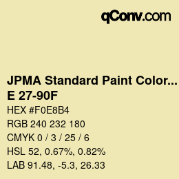 Code couleur: JPMA Standard Paint Colors - E 27-90F | qconv.com