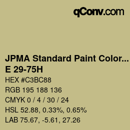 Color code: JPMA Standard Paint Colors - E 29-75H | qconv.com
