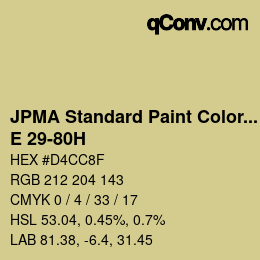 Color code: JPMA Standard Paint Colors - E 29-80H | qconv.com