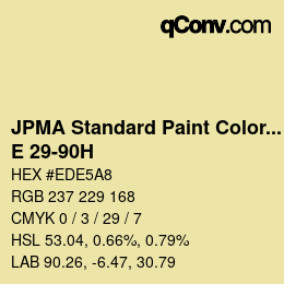 Color code: JPMA Standard Paint Colors - E 29-90H | qconv.com