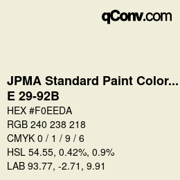 Code couleur: JPMA Standard Paint Colors - E 29-92B | qconv.com