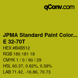 Code couleur: JPMA Standard Paint Colors - E 32-70T | qconv.com