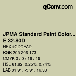 Color code: JPMA Standard Paint Colors - E 32-80D | qconv.com