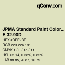 Color code: JPMA Standard Paint Colors - E 32-90D | qconv.com