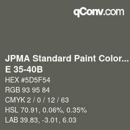 Code couleur: JPMA Standard Paint Colors - E 35-40B | qconv.com