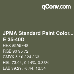 Color code: JPMA Standard Paint Colors - E 35-40D | qconv.com