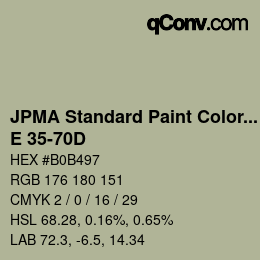 Code couleur: JPMA Standard Paint Colors - E 35-70D | qconv.com