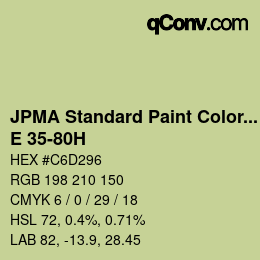 Code couleur: JPMA Standard Paint Colors - E 35-80H | qconv.com