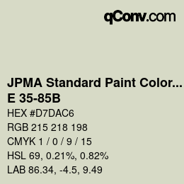 Code couleur: JPMA Standard Paint Colors - E 35-85B | qconv.com