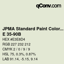 Code couleur: JPMA Standard Paint Colors - E 35-90B | qconv.com