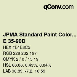 Code couleur: JPMA Standard Paint Colors - E 35-90D | qconv.com
