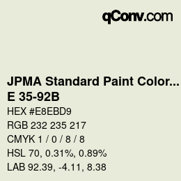 Code couleur: JPMA Standard Paint Colors - E 35-92B | qconv.com