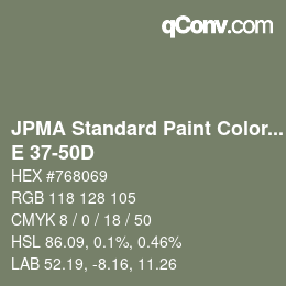 Color code: JPMA Standard Paint Colors - E 37-50D | qconv.com