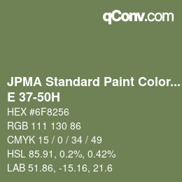 カラーコード: JPMA Standard Paint Colors - E 37-50H | qconv.com