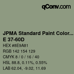 Color code: JPMA Standard Paint Colors - E 37-60D | qconv.com