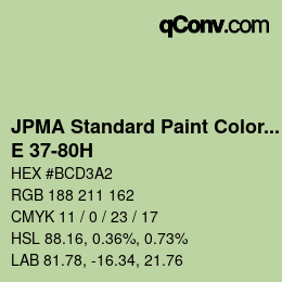 Color code: JPMA Standard Paint Colors - E 37-80H | qconv.com