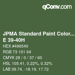 Color code: JPMA Standard Paint Colors - E 39-40H | qconv.com