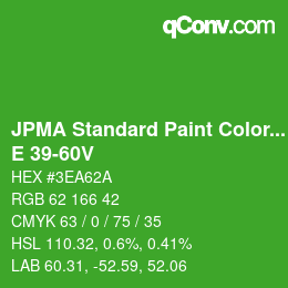 Color code: JPMA Standard Paint Colors - E 39-60V | qconv.com