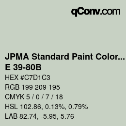 Code couleur: JPMA Standard Paint Colors - E 39-80B | qconv.com